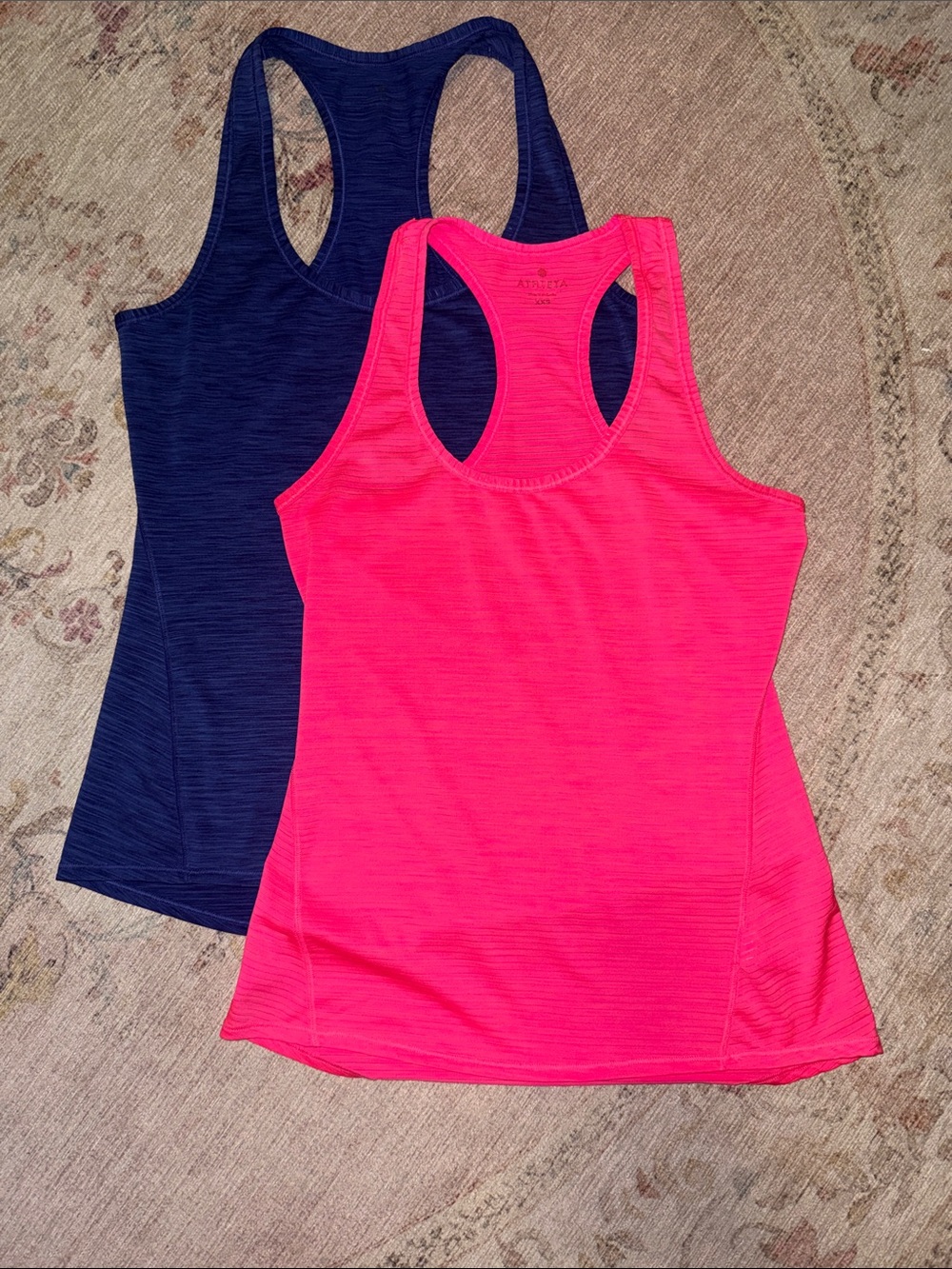 Athleta Racerback Tank Tops - Hot Pink and Purple XXS